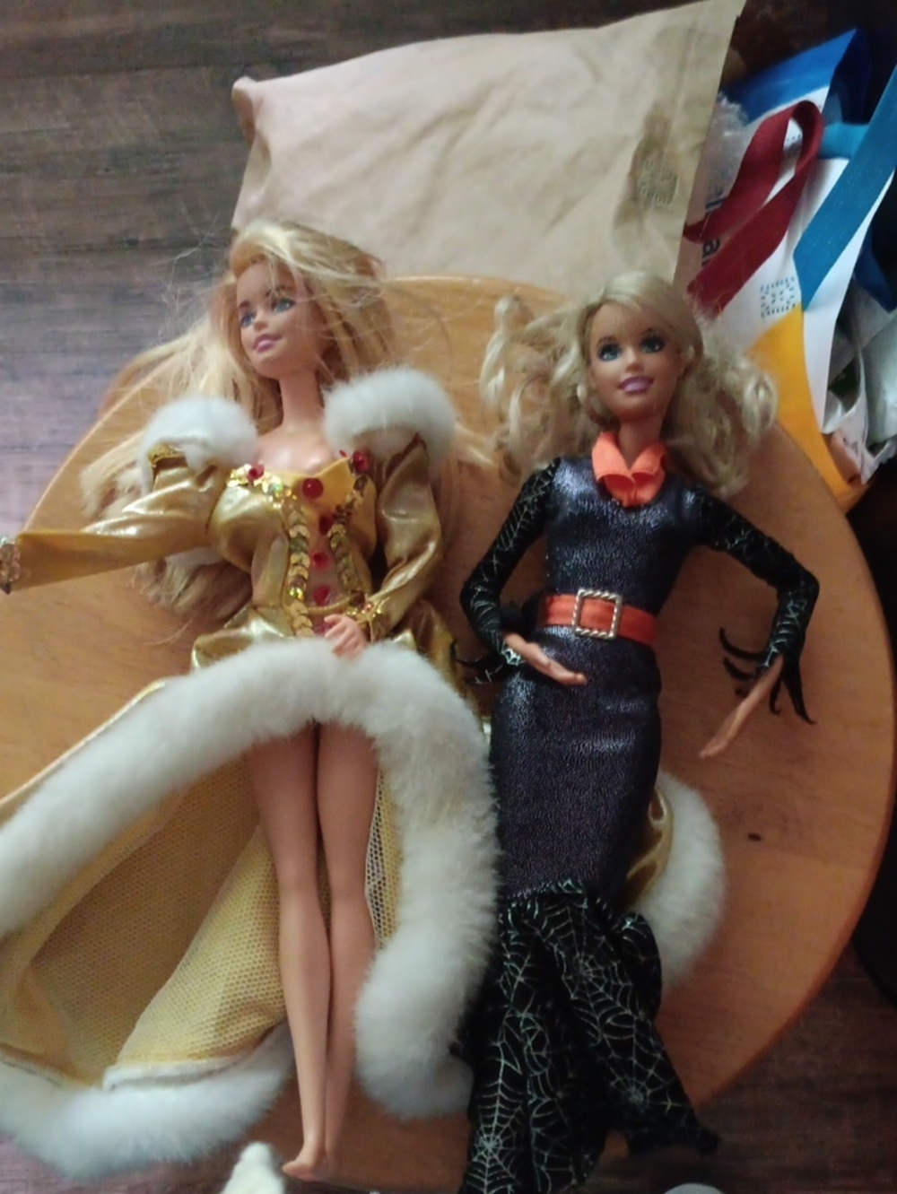 Kids Fashion Doll Set - Gold & Black Glam Dolls